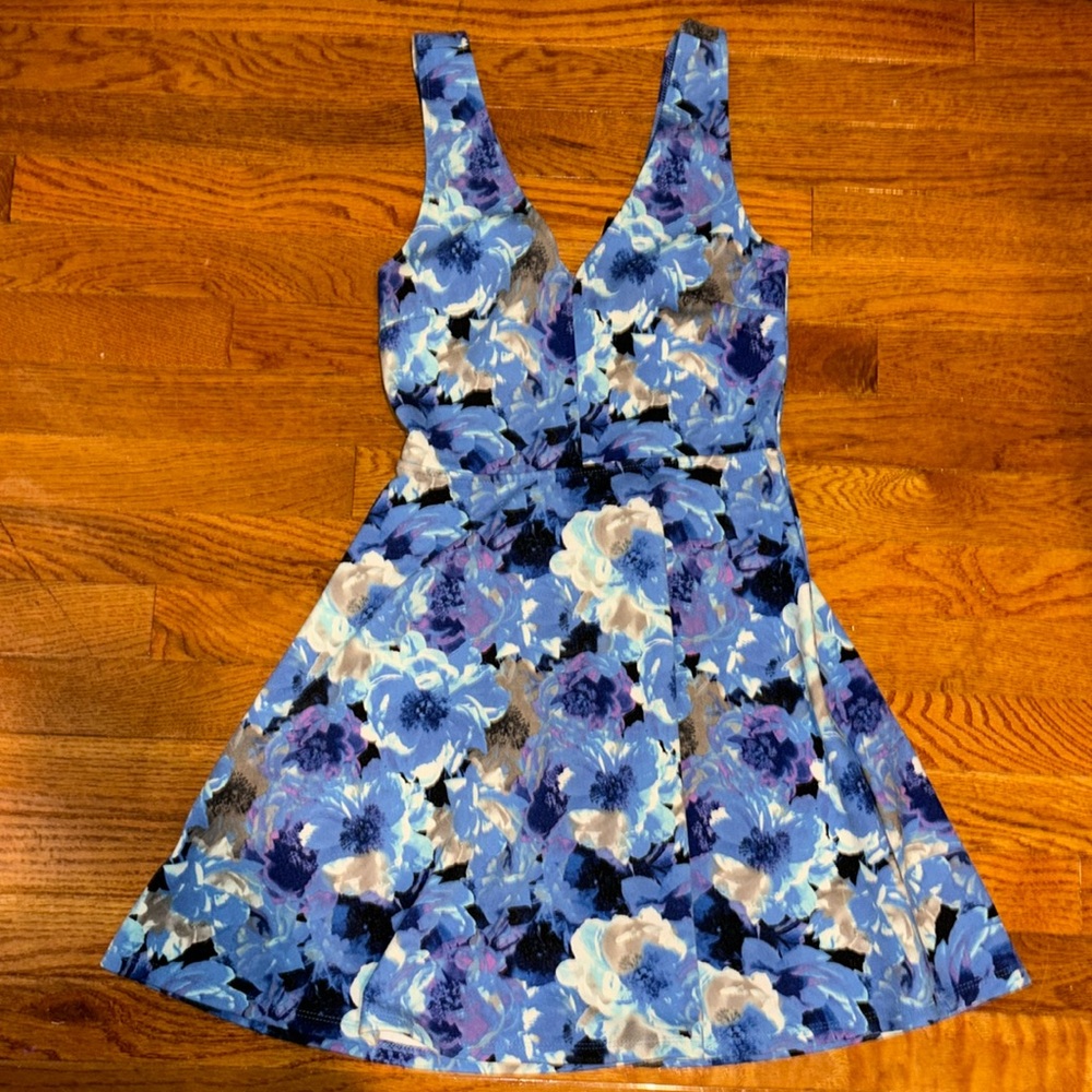 Blue floral dress